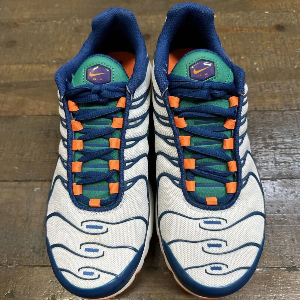 Nike Air Max Plus TN Tuned Air Youth 5.5Y Blue White Orange Sneakers